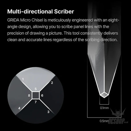 Gunprimer Grida Micro Chisel (Qty: 2 ea) G05-MC1 Scribing Tools