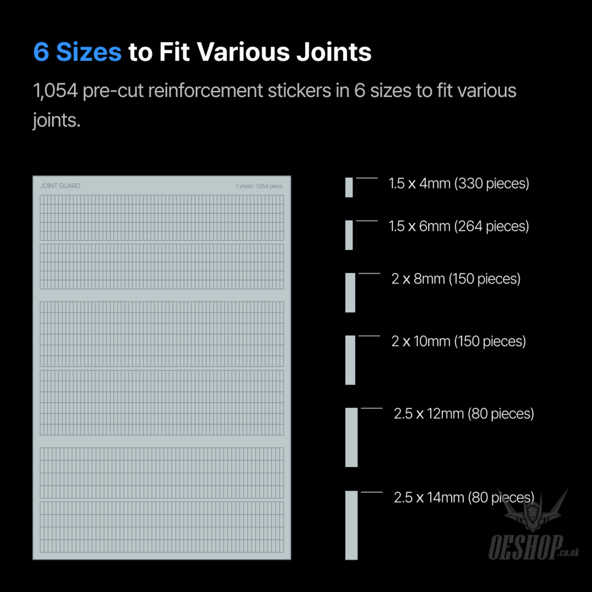 Gunprimer Joint Guard v3.0 [1,054 Pieces] JG-RE1-A1 Crafting Adhesives & Magnets
