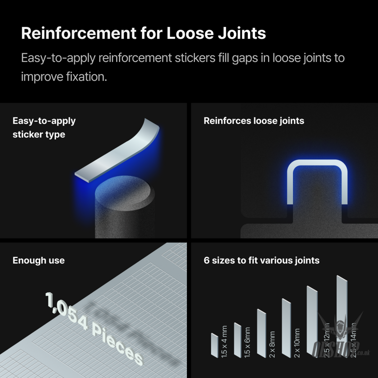 Gunprimer Joint Guard v3.0 [1,054 Pieces] JG-RE1-A1 Crafting Adhesives & Magnets