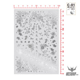 HobbyMio C-01 Model Decals National Style Series Metallic Color C-01/001 Hot Silver Decals