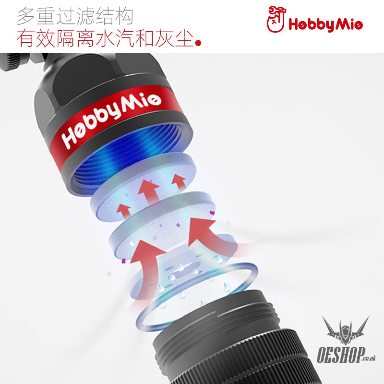 Hobbymio Drain & Dust Catcher Lightweight Airbrush Water Filter With Air Volume Adjustment