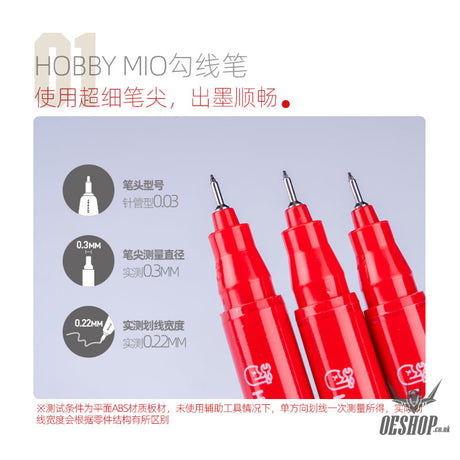 Hobbymio Extra Fine Tip For Panel Lining Marker Markers