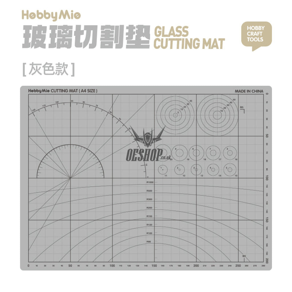 Hobbymio Glass Cutting Mat Gray