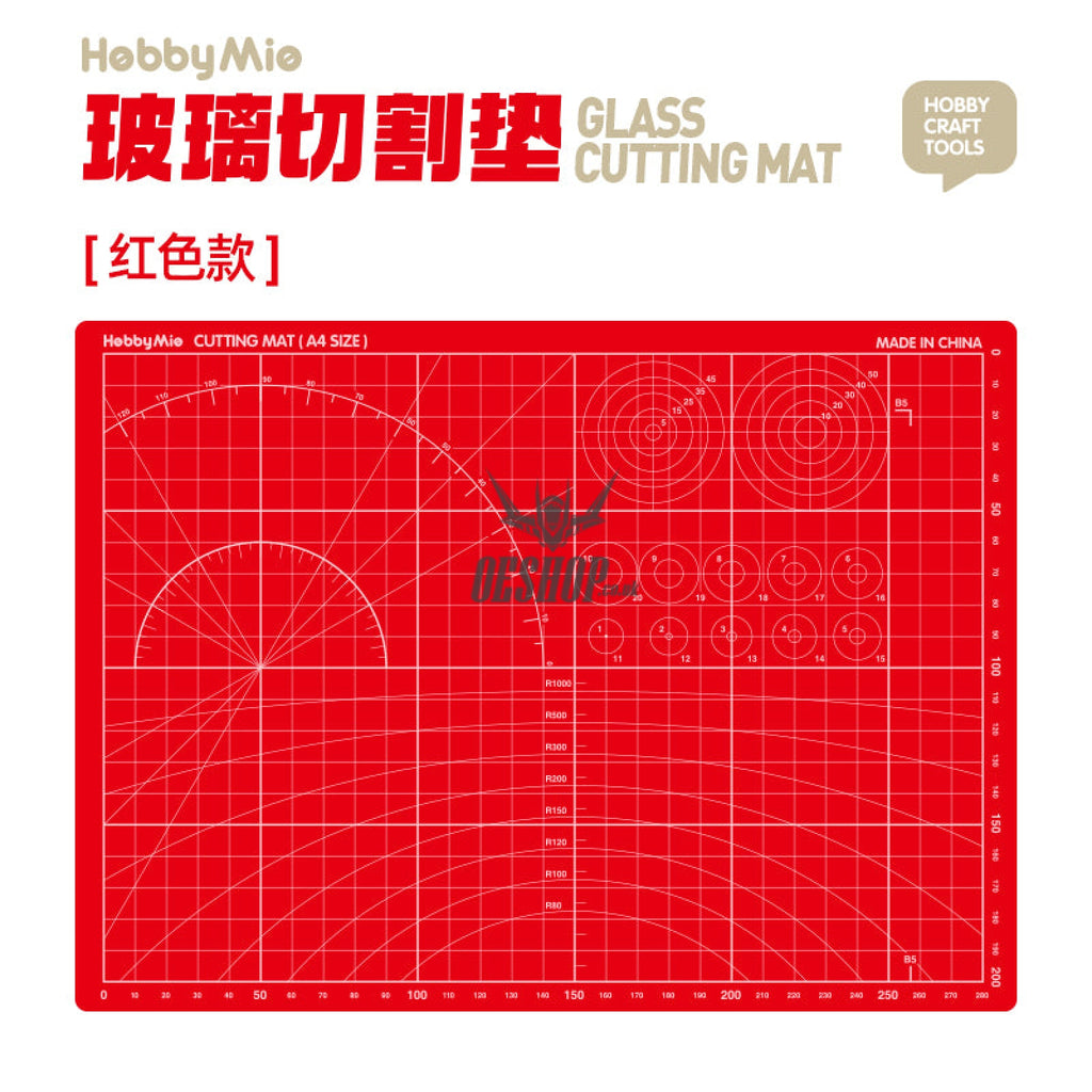 Hobbymio Glass Cutting Mat Red