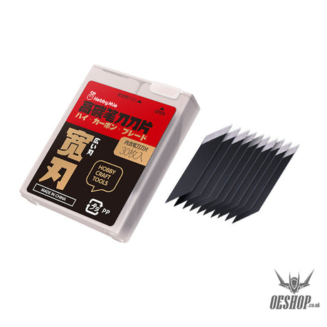 Hobbymio High Carbon Pen Knife Blade (30Pcs Wide