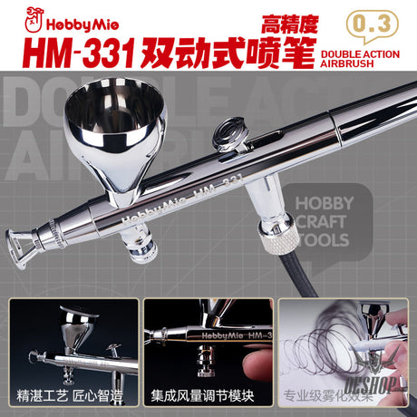 Hobbymio Hm-331 Double Action Airbrush 0.3Mm Caliber Airbrushes