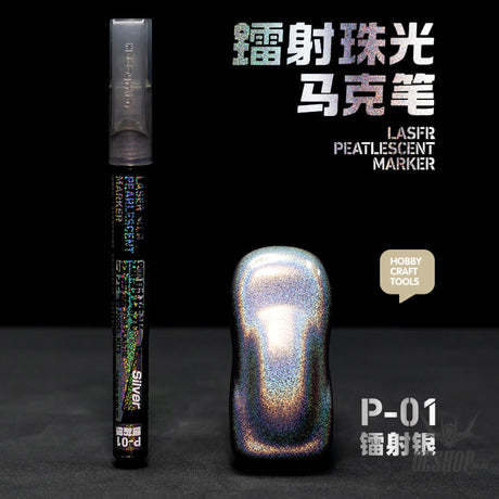 HobbyMio Laser pearlescent marker P-01 (Laser Silver) Markers
