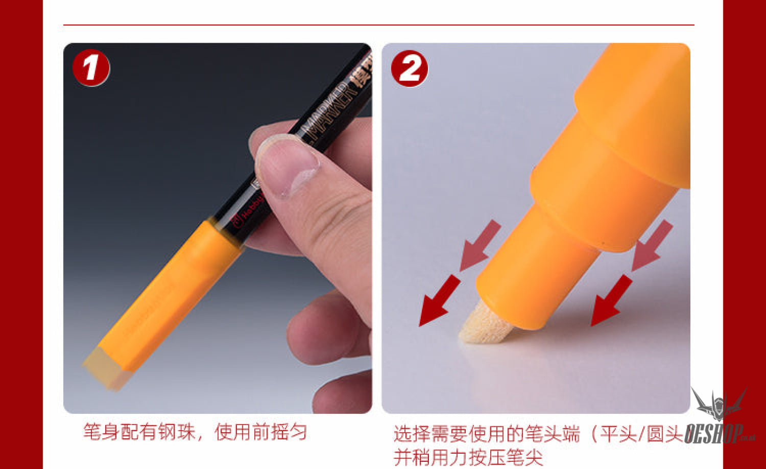 HobbyMio MC01-MC08 Water Paint Color Model Pen Marker Markers