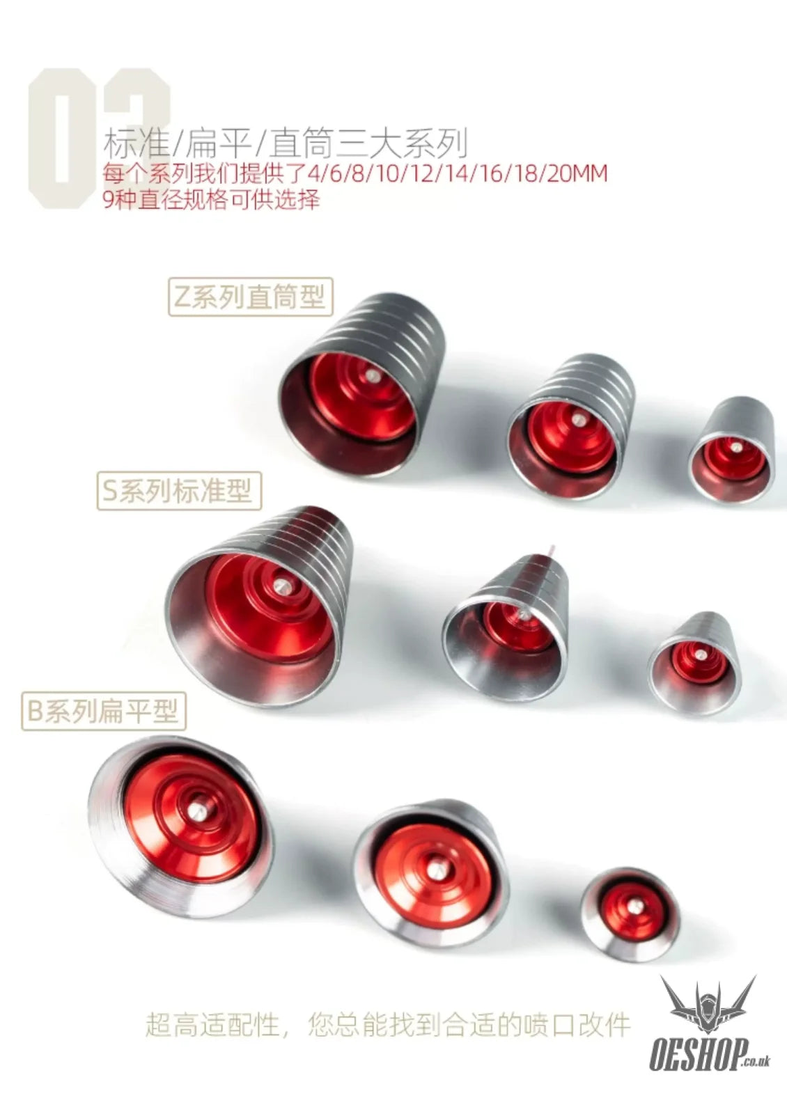 HobbyMio Metal Upgrade Thruster Nozzle Series For Custom Builds