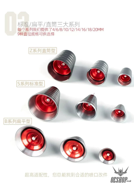 HobbyMio Metal Upgrade Thruster Nozzle Series For Custom Builds