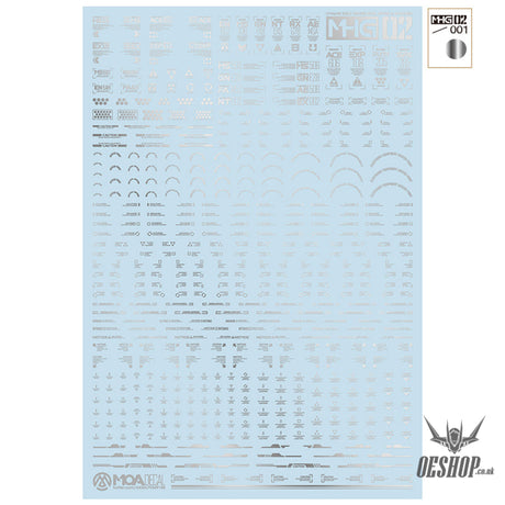 HobbyMio MHG02 Model Decals 1/144 Universal Warning Label With UV Options MHG02-001 Decals