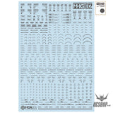 HobbyMio MHG02 Model Decals 1/144 Universal Warning Label With UV Options MHG02-004 Decals