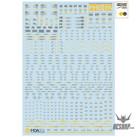 HobbyMio MHG02 Model Decals 1/144 Universal Warning Label With UV Options MHG02-005 Decals