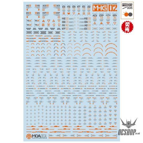 HobbyMio MHG02 Model Decals 1/144 Universal Warning Label With UV Options MHG02-006 (UV) Decals