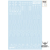 HobbyMio MHG02 Model Decals 1/144 Universal Warning Label With UV Options MHG02-007 Decals
