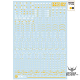 HobbyMio MHG02 Model Decals 1/144 Universal Warning Label With UV Options MHG02-008 Decals