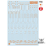 HobbyMio MHG02 Model Decals 1/144 Universal Warning Label With UV Options MHG02-009 (UV) Decals