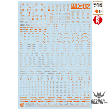 HobbyMio MHG02 Model Decals 1/144 Universal Warning Label With UV Options Decals