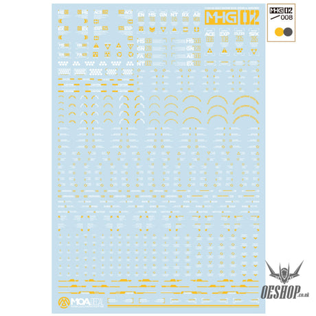 HobbyMio MHG02 Model Decals 1/144 Universal Warning Label With UV Options Decals