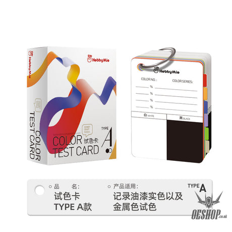 Hobbymio Model Paint Colour Test Card A