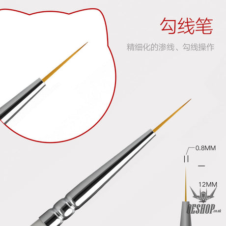 Hobbymio Pastel Paint Brush For Scale Model Modeler Craft Tools Weathering Hobby Accessory Coloring