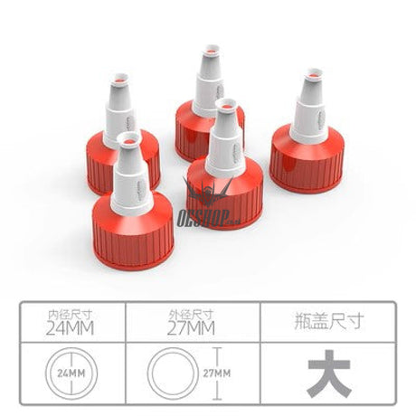 HobbyMio PET Paint Mixing Bottle Bottle Lid Large size for 100ML (5 pieces) Airbrush Accessories