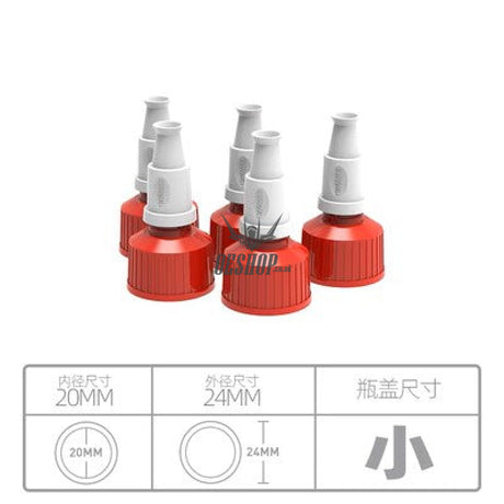 HobbyMio PET Paint Mixing Bottle Bottle Lid Smal size for 60ML (5 pieces) Airbrush Accessories