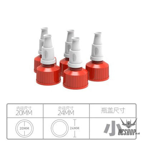 HobbyMio PET Paint Mixing Bottle Bottle Lid Smal size for 60ML (5 pieces) Airbrush Accessories