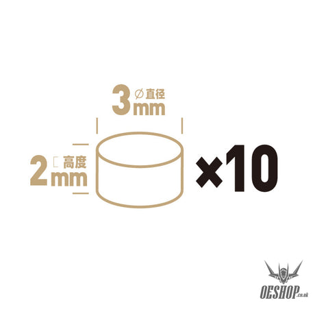 Hobbymio Pile Driving Strong Magnet Magnetic Nickel Plating Super Bright (10Pcs) 3*2Mm