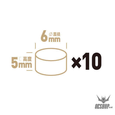 Hobbymio Pile Driving Strong Magnet Magnetic Nickel Plating Super Bright (10Pcs) 6*5Mm