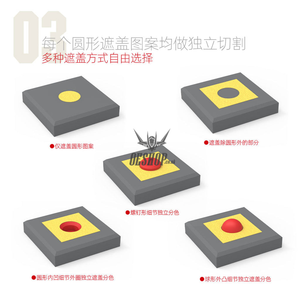 HobbyMio Pre-cut Masking Sheet M-01 (Round Version) Masking