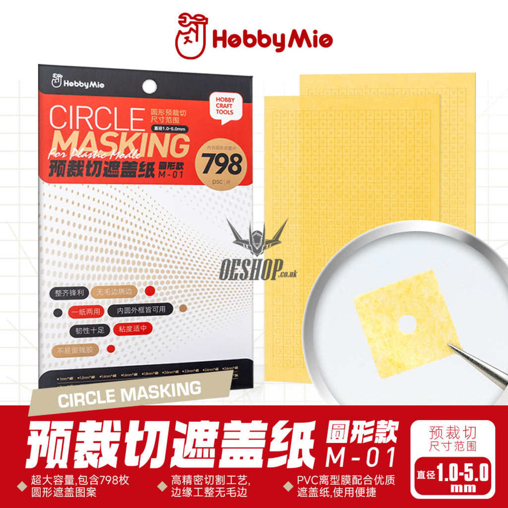 HobbyMio Pre-cut Masking Sheet M-01 (Round Version) Masking