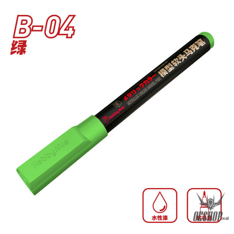 Hobbymio Soft Tip Marker: M01-M13 Metallic Colorb02-B10 Normal Color B04 Green Markers