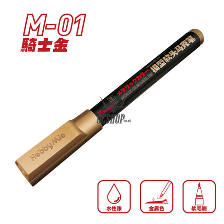 Hobbymio Soft Tip Marker: M01-M13 Metallic Colorb02-B10 Normal Color M01 Knight Gold Markers