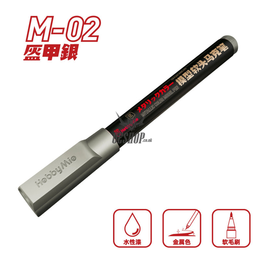 Hobbymio Soft Tip Marker: M01-M13 Metallic Colorb02-B10 Normal Color M02 Armor Silver Markers