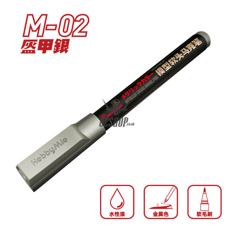 Hobbymio Soft Tip Marker: M01-M13 Metallic Colorb02-B10 Normal Color M02 Armor Silver Markers