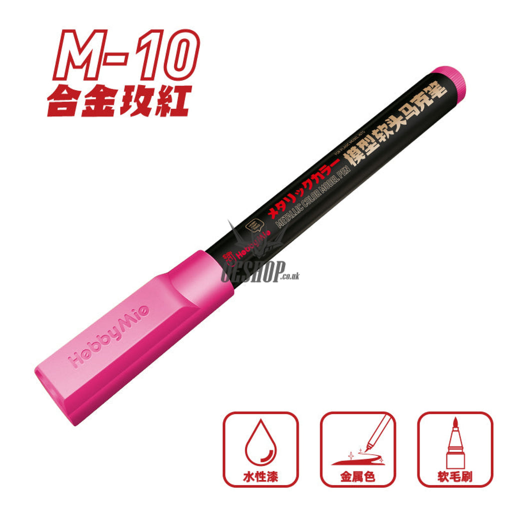 Hobbymio Soft Tip Marker: M01-M13 Metallic Colorb02-B10 Normal Color M10 Alloy Rose Red Markers