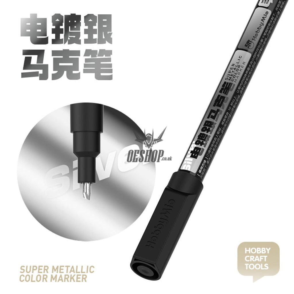 Hobbymio Super Metallic Marker Silver Plating Markers