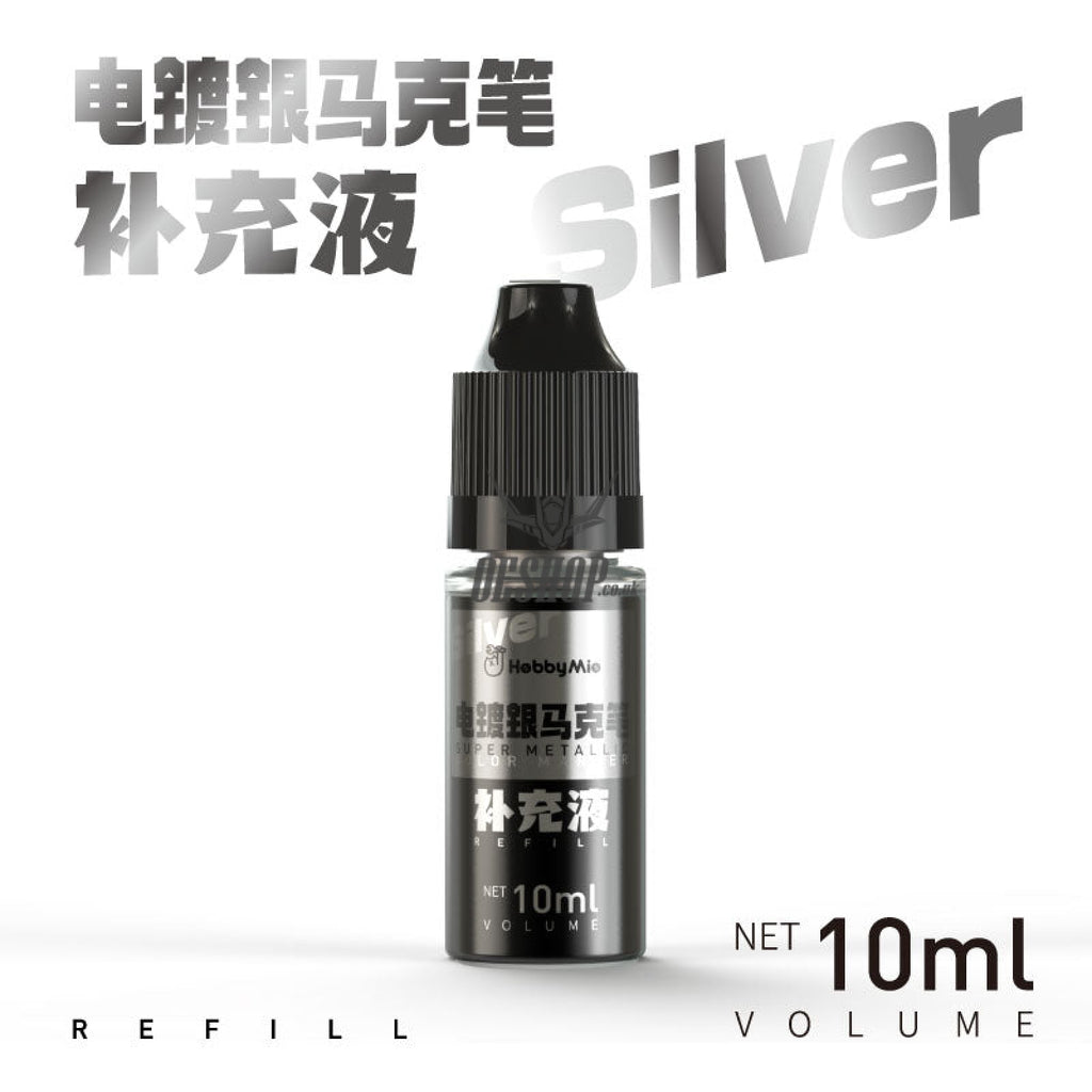 Hobbymio Super Metallic Marker Silver Refill 10Ml Markers