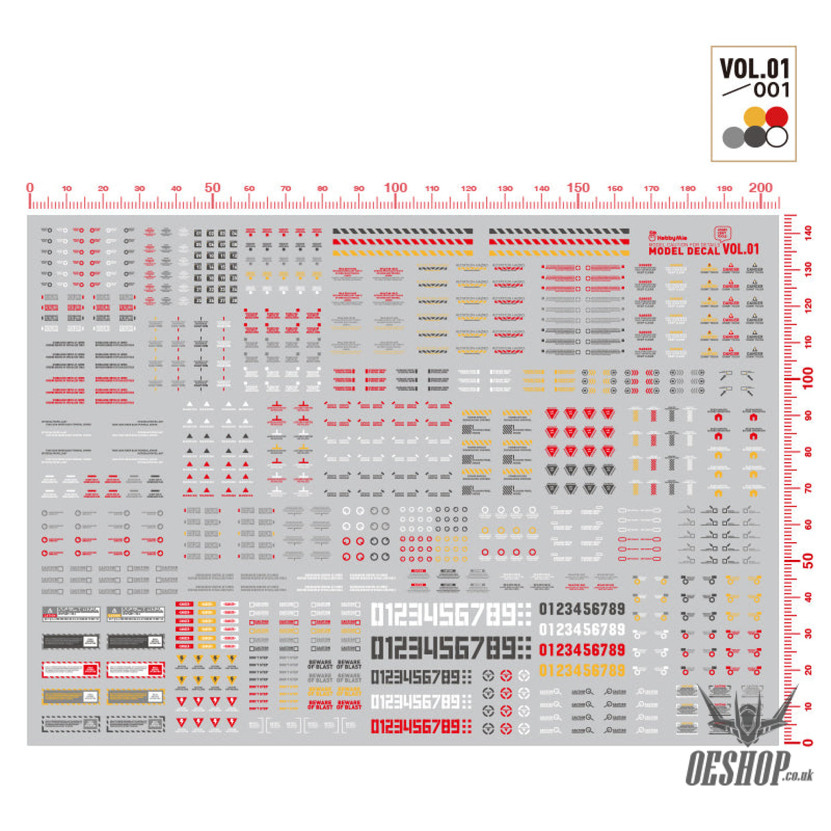 Hobbymio Vol.01 Model Decals Generic Pattern With Uv Options Vol.01/001