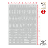 HobbyMio VOL.03 Model Decals Horizontal Text Universal For Sci-fi Mechas With UV Options Decals