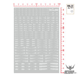 HobbyMio VOL.03 Model Decals Horizontal Text Universal For Sci-fi Mechas With UV Options Decals