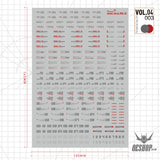 Hobbymio Vol.04 Model Decals General Signs Warning With Uv Options Vol.04/003