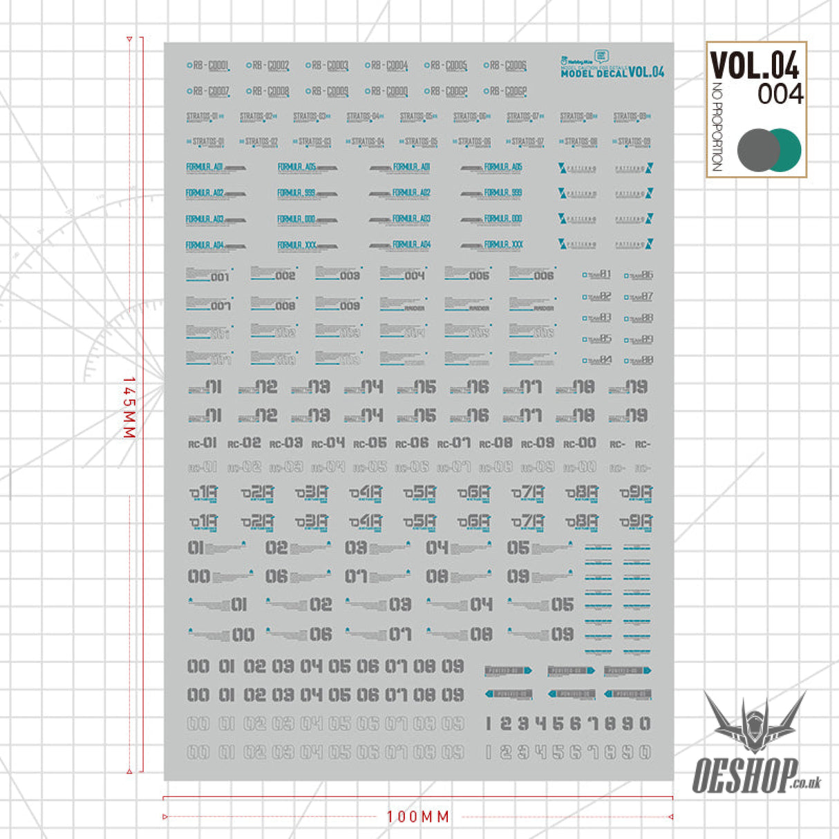 Hobbymio Vol.04 Model Decals General Signs Warning With Uv Options Vol.04/004