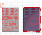 HobbyMio VOL.05 Model Decals Number numeric characters With UV Options Decals