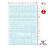 Hobbymio Vol.10 Model Decals Universal For Scale 1/100 & 1/144 Gundam With Uv Options Vol.010/001