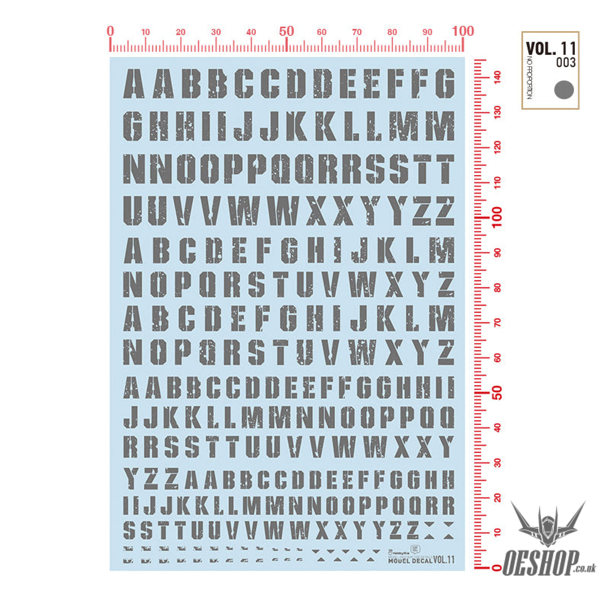 Hobbymio Vol.11 Model Decals Battle Damaged Old Style With Uv Options Vol.11/003