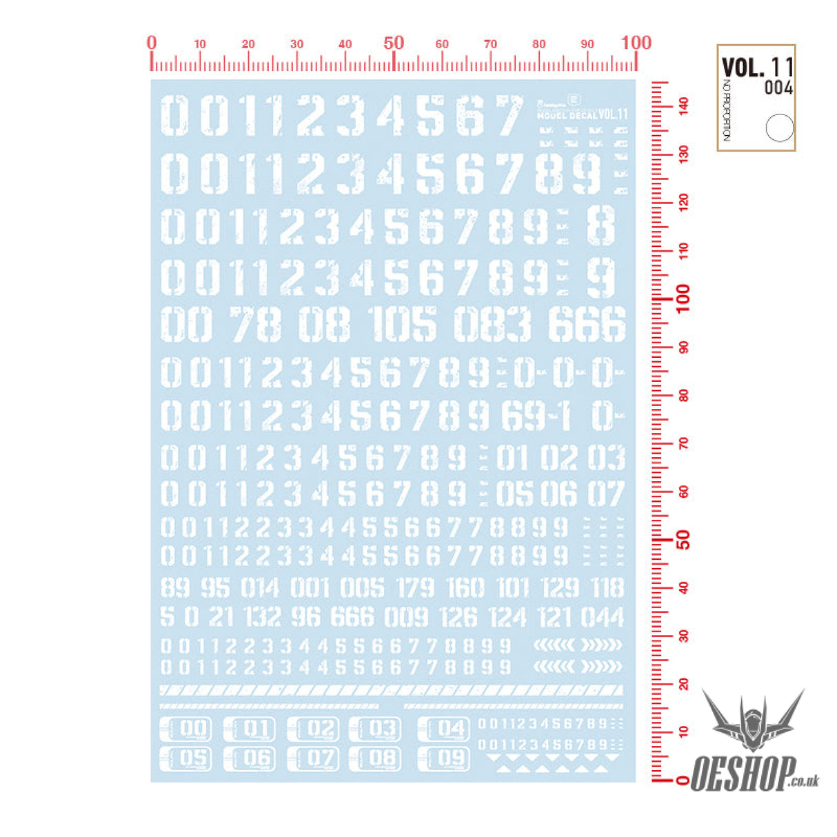 Hobbymio Vol.11 Model Decals Battle Damaged Old Style With Uv Options Vol.11/004