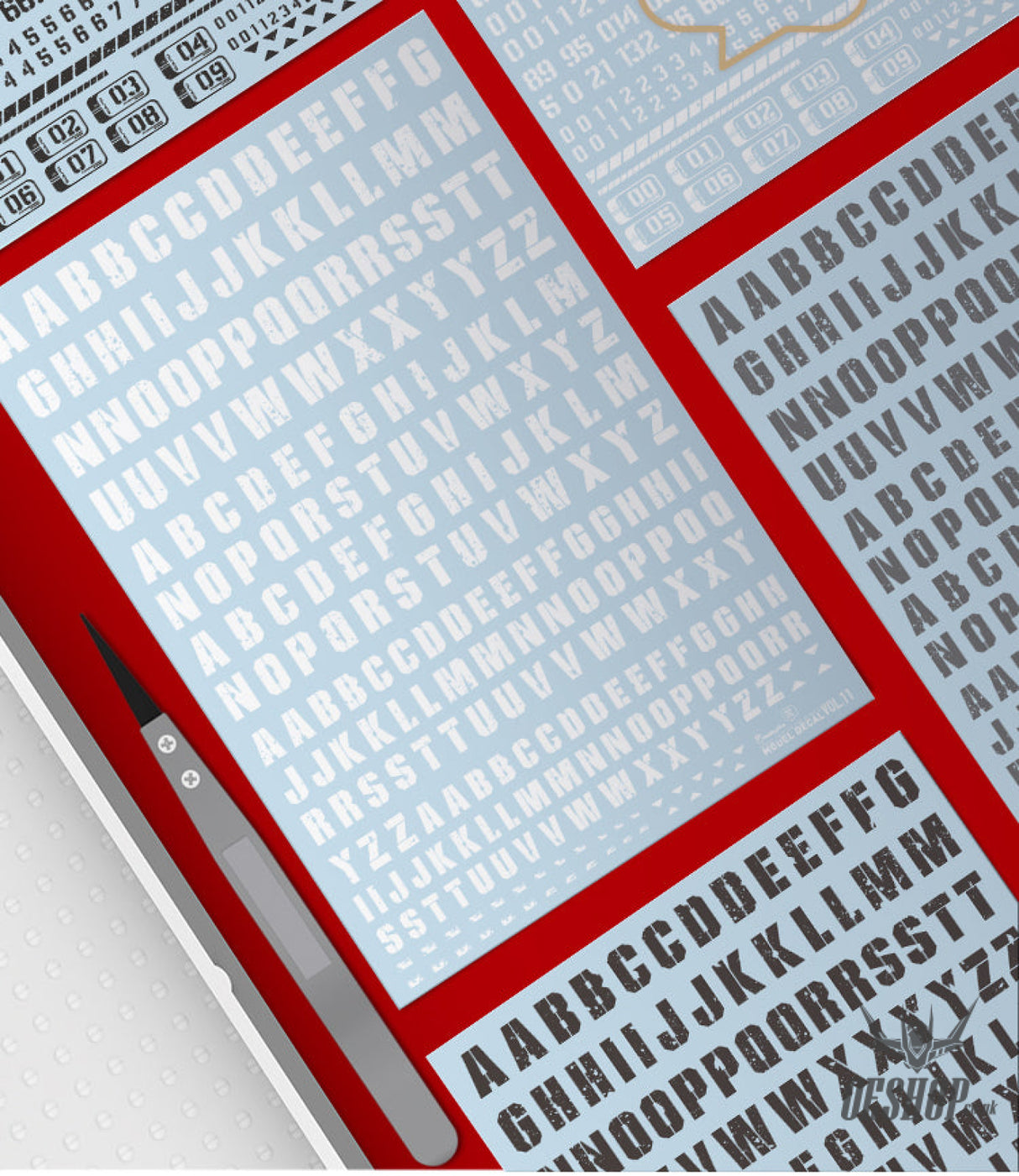 Hobbymio Vol.11 Model Decals Battle Damaged Old Style With Uv Options