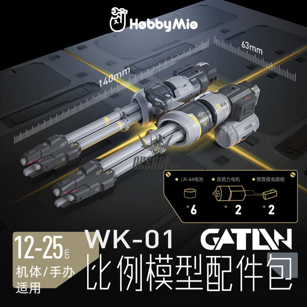 Hobbymio Wk-01/Pro General Mecha Weapon Kit Parts Twin Gatling Gun For Gundam Model Kits Scale